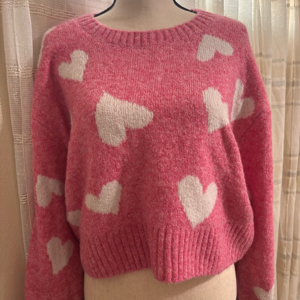 Jessica Simpson Pink Heart Sweater & Soho